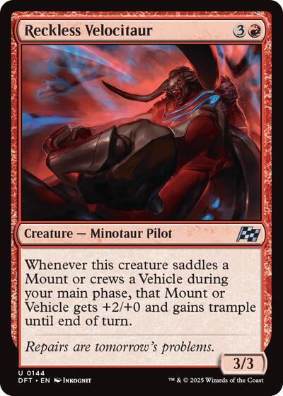 Reckless Velocitaur (DFT) #144 Uncommon (Lightly Played) Aetherdrift Magic: The Gathering: 2025