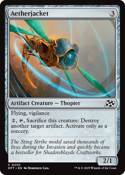 Aetherjacket (DFT) #230 Common (Lightly Played) Aetherdrift Magic: The Gathering: 2025