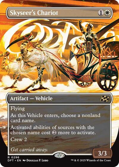 Skyseers Chariot Borderless (DFT) #296 Rare (Foil Lightly Played) Aetherdrift Magic: The Gathering: 2025