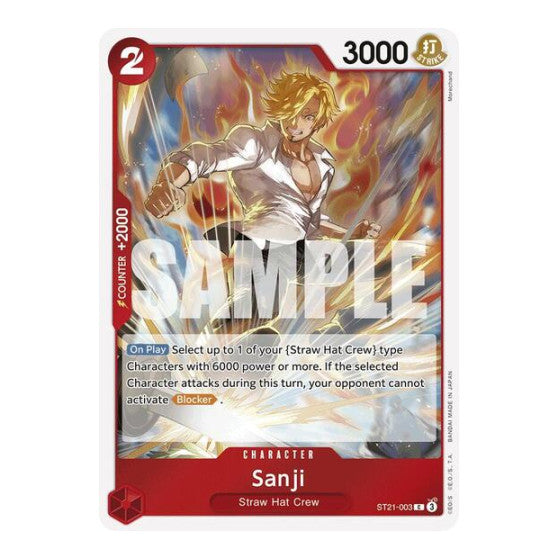 Sanji (ST-21) #ST21-003 Common (Foil Near Mint) Starter Deck EX: Gear 5 One Piece Card Game: 2025