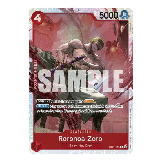 Roronoa Zoro (ST-21) #ST21-015 Super Rare (Foil Near Mint) Starter Deck EX: Gear 5 One Piece Card Game: 2025