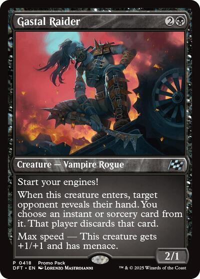 Gastal Raider (PPDFT) #418 P (Lightly Played) Promo Pack: Aetherdrift Magic: The Gathering: 2025