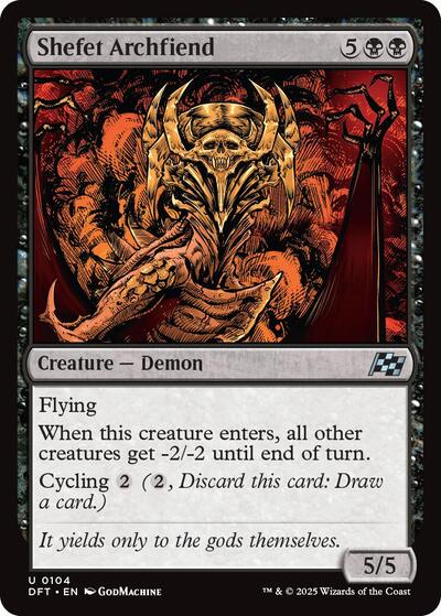 Shefet Archfiend (DFT) #104 Uncommon (Lightly Played) Aetherdrift Magic: The Gathering: 2025