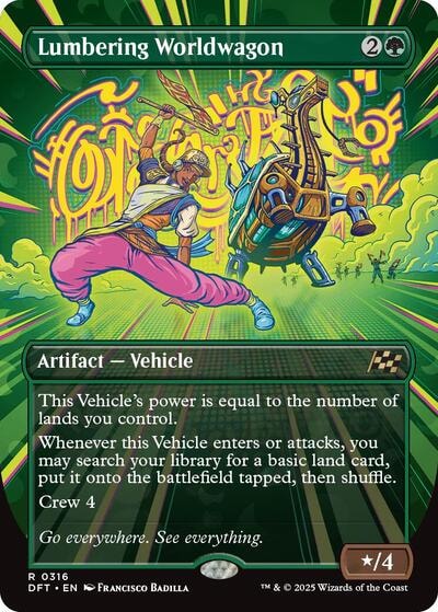 Lumbering Worldwagon Borderless (DFT) #316 Rare (Lightly Played) Aetherdrift Magic: The Gathering: 2025