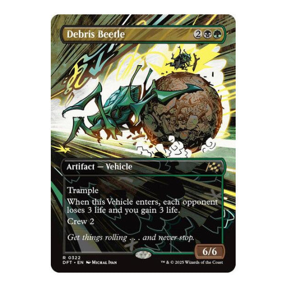 Debris Beetle (Borderless) (DFT) #322 Rare (Lightly Played) Aetherdrift Magic: The Gathering: 2025