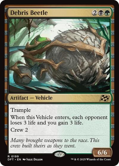 Debris Beetle (DFT) #199 Rare (Damaged) Aetherdrift Magic: The Gathering: 2025