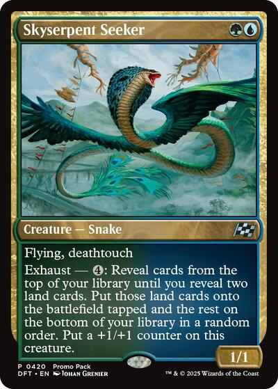 Skyserpent Seeker (PPDFT) #420 P (Lightly Played) Promo Pack: Aetherdrift Magic: 2025