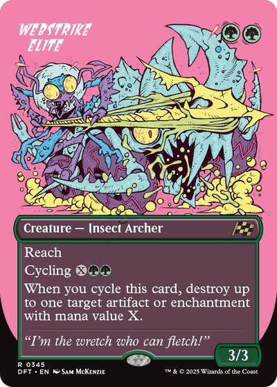 Webstrike Elite Borderless (DFT) #345 Rare (Near Mint) Aetherdrift Magic: The Gathering: 2025