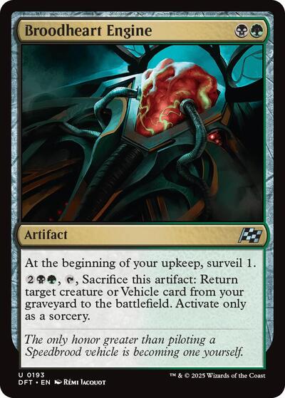 Broodheart Engine (DFT) #193 Uncommon (Lightly Played) Aetherdrift Magic: The Gathering: 2025
