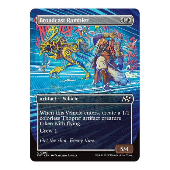 Broadcast Rambler (Borderless) (DFT) #293 Common (Foil Lightly Played) Aetherdrift Magic: The Gathering: 2025