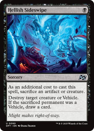 Hellish Sideswipe (DFT) #90 Uncommon (Lightly Played) Aetherdrift Magic: The Gathering: 2025