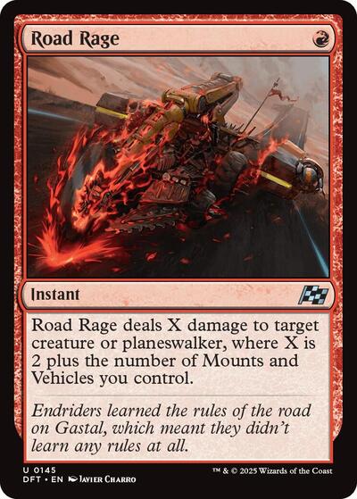 Road Rage (DFT) #145 Uncommon (Lightly Played) Aetherdrift Magic: The Gathering: 2025