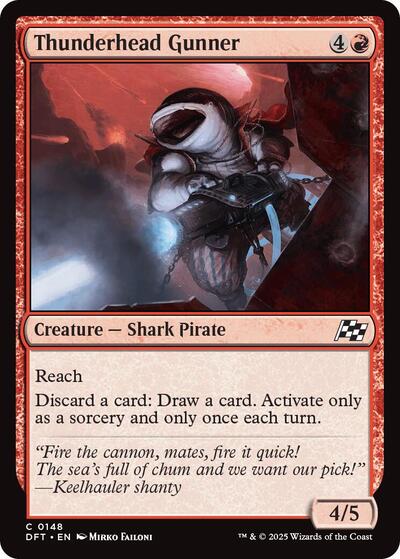 Thunderhead Gunner (DFT) #148 Common (Lightly Played) Aetherdrift Magic: 2025