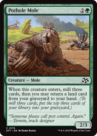 Pothole Mole (DFT) #176 Common (Lightly Played) Aetherdrift Magic: 2025