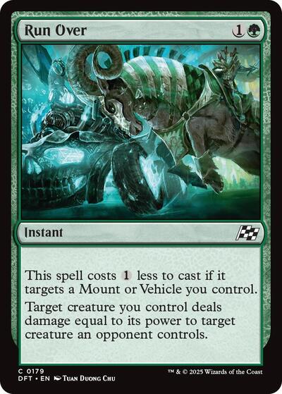 Run Over (DFT) #179 Common (Lightly Played) Aetherdrift Magic: The Gathering: 2025