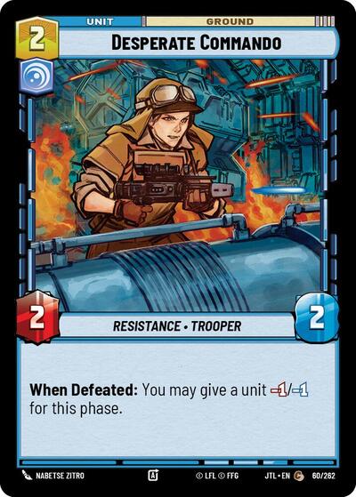 Desperate Commando (JTL) #060/262 Common (Near Mint) Jump to Lightspeed Star Wars: Unlimited: 2025
