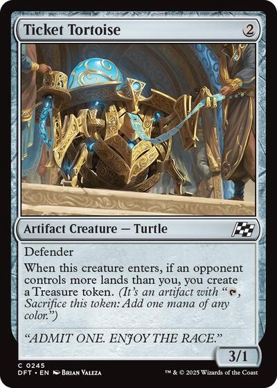 2025 Magic: Aetherdrift (DFT) - Ticket Tortoise (#245, Common) (Lightly Played)