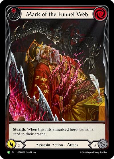 Mark of the Funnel Web (Red) (GEM) #GEM022 Promo GEM Pack 1 Flesh and Blood TCG: 2025