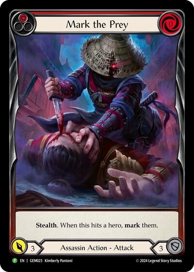 Mark the Prey (Red) (GEM) #GEM023 Promo GEM Pack 1 Flesh and Blood TCG: 2025