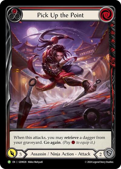 Pick Up the Point Red (GEM) #GEM028 Promo (Rainbow Foil Near Mint) GEM Pack 1 Flesh and Blood TCG: 2025