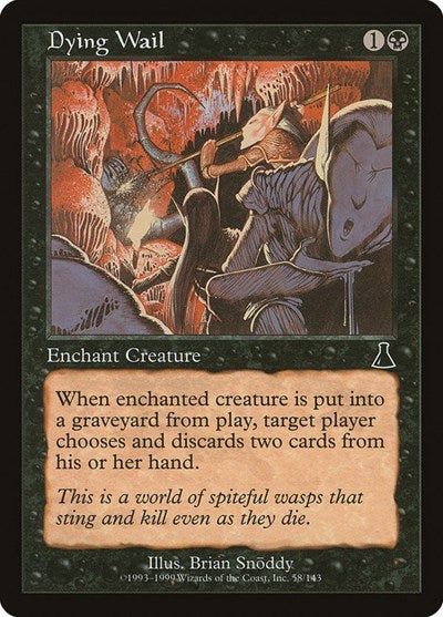 Dying Wail (UDS) #58 Common (Moderately Played) Urza's Destiny Magic: The Gathering: 1999