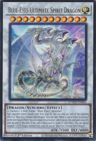 Blue Eyes Ultimate Spirit Dragon (SDWD) #SDWD-EN043 Ultra Rare (1st Edition Lightly Played) Structure Deck: Blue-Eyes White Destiny YuGiOh: 2025