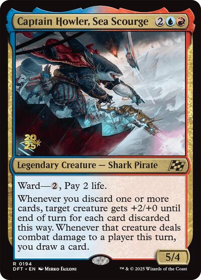 Captain Howler Sea Scourge (PRE) #194s Rare (Foil Near Mint) Prerelease Cards Magic: 2026