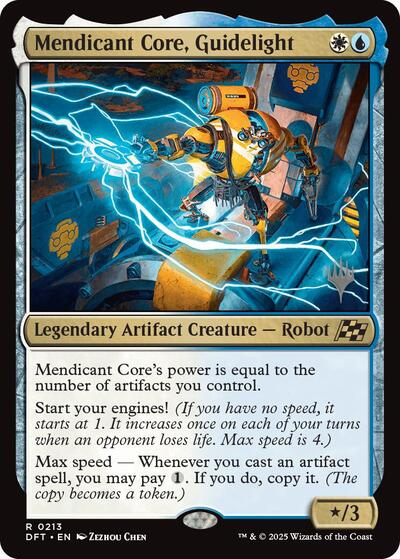 Mendicant Core Guidelight (PPDFT) #213p Rare (Near Mint) Promo Pack: Aetherdrift Magic: 2025