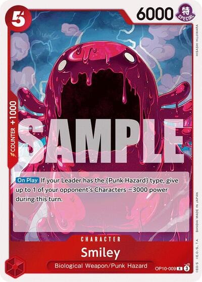 Smiley (OP10) #OP10-009 Rare (Foil Lightly Played) Royal Blood One Piece Card Game: 2025