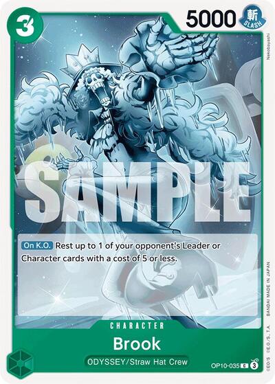 Brook 035 (OP10) #OP10-035 Common (Near Mint) Royal Blood One Piece Card Game: 2025