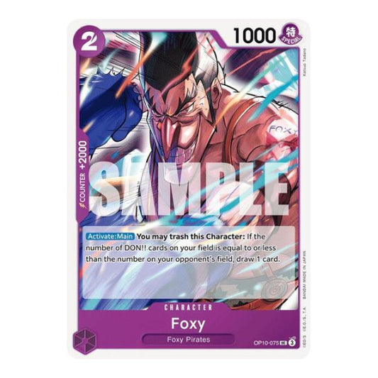 Foxy (OP10) #OP10-075 Uncommon (Near Mint) Royal Blood One Piece Card Game: 2025