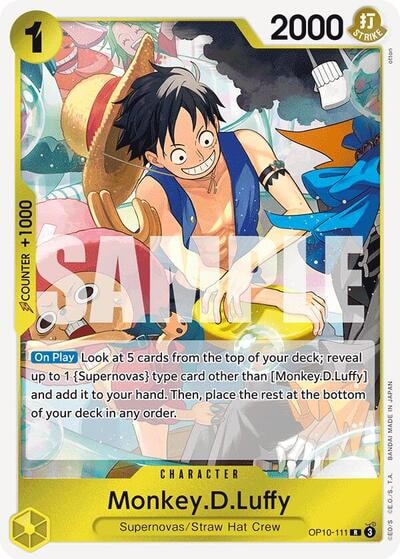 Monkey.D.Luffy (111) (OP10) #OP10-111 Rare (Foil Lightly Played) Royal Blood One Piece Card Game: 2025