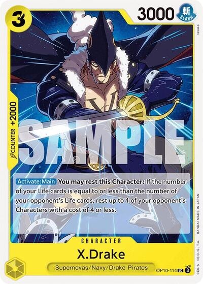 XDrake (OP10) #OP10-114 Uncommon (Near Mint) Royal Blood One Piece Card Game: 2025
