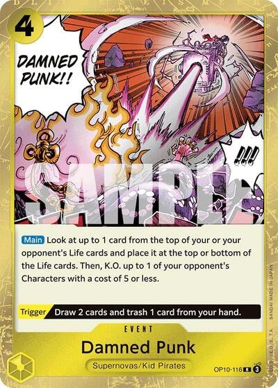 Damned Punk (OP10) #OP10-116 Rare (Foil Lightly Played) Royal Blood One Piece Card Game: 2025