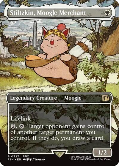 Stiltzkin Moogle Merchant Borderless (FIN) #327 Rare FINAL FANTASY Magic: The Gathering: 2025