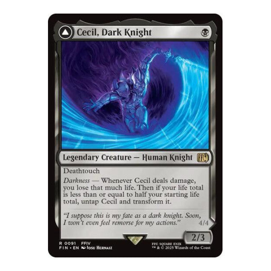 Cecil, Dark Knight (FIN) #91 Rare (Foil Near Mint) FINAL FANTASY Magic: The Gathering: 2025