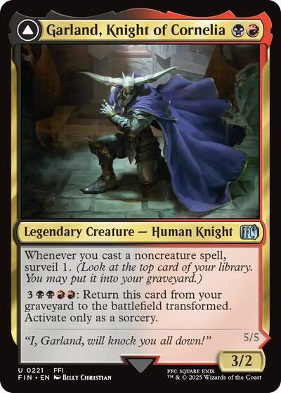 Garland Knight of Cornelia (FIN) #221 Uncommon (Lightly Played) FINAL FANTASY Magic: The Gathering: 2025