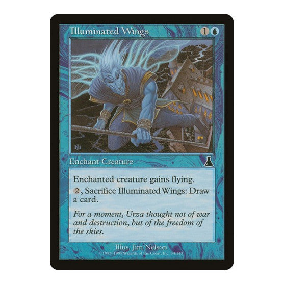 Illuminated Wings (UDS) #34 Common (Moderately Played) Urza's Destiny Magic: The Gathering: 1999