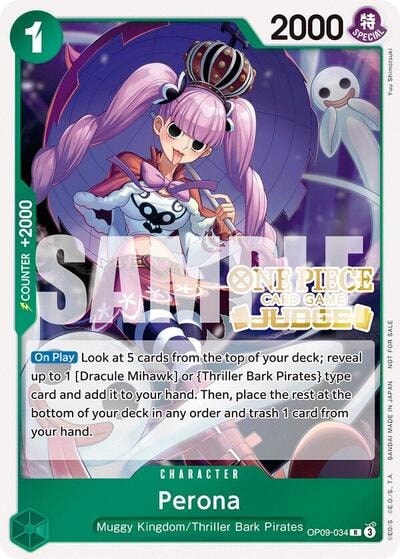 Perona (Judge Pack Vol. 5) (OP-PR) #OP09-034 Rare (Foil Lightly Played) One Piece Promotion Cards One Piece Card Game: 2022