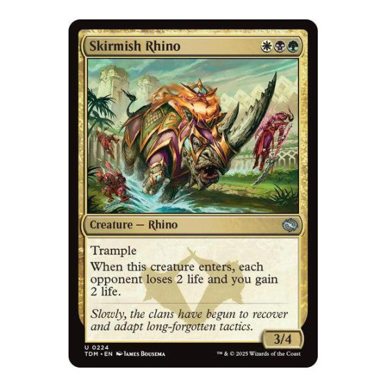 Skirmish Rhino (TDM) #224 Uncommon (Near Mint) Tarkir: Dragonstorm Magic: The Gathering: 2025