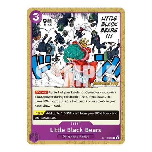 Little Black Bears (OP10 RE) #OP10-080 Common (Near Mint) Royal Blood Release Event Cards One Piece Card Game: 2025