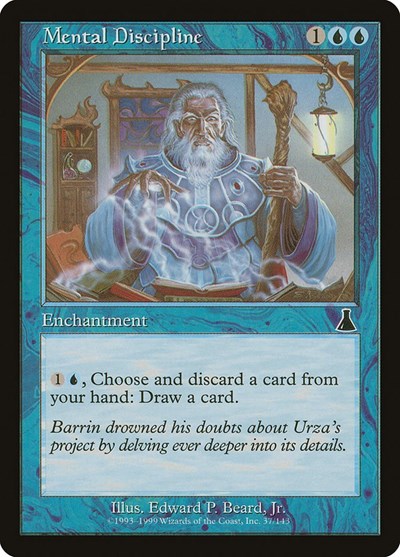 Mental Discipline (UDS) #37 Common (Lightly Played) Urza's Destiny Magic: The Gathering: 1999