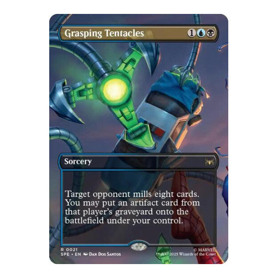 Grasping Tentacles (Borderless) (SPE) #21 Rare (Foil Near Mint) Marvel's Spider-Man: Eternal-Legal Magic: The Gathering: 2025