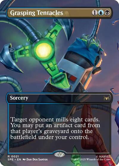 Grasping Tentacles Borderless (SPE) #21 Rare (Foil Near Mint) Marvel's Spider-Man: Eternal-Legal Magic: The Gathering: 2025