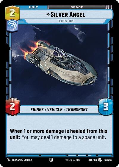 Silver Angel Traces Hope (JTL) #062/262 Uncommon (Near Mint) Jump to Lightspeed Star Wars: Unlimited: 2025