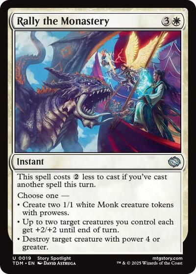 Rally the Monastery (TDM) #19 Uncommon (Lightly Played) Tarkir: Dragonstorm Magic: The Gathering: 2025