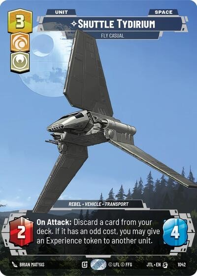 Shuttle Tydirium - Fly Casual (Prestige) (JTL) #1042 Special (Near Mint) Jump to Lightspeed Star Wars: Unlimited: 2025