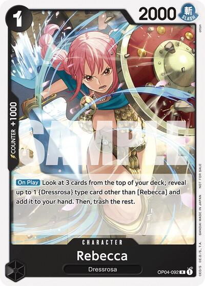 Rebecca (Tournament Pack 2025 Vol. 2) (OP-PR) #OP04-092 Rare (Near Mint) One Piece Promotion Cards One Piece Card Game: 2022