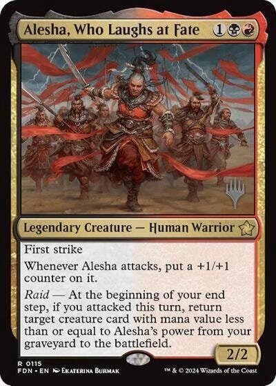 Alesha, Who Laughs at Fate (PPDFT) #115 Rare (Near Mint) Promo Pack: Aetherdrift Magic: The Gathering: 2025