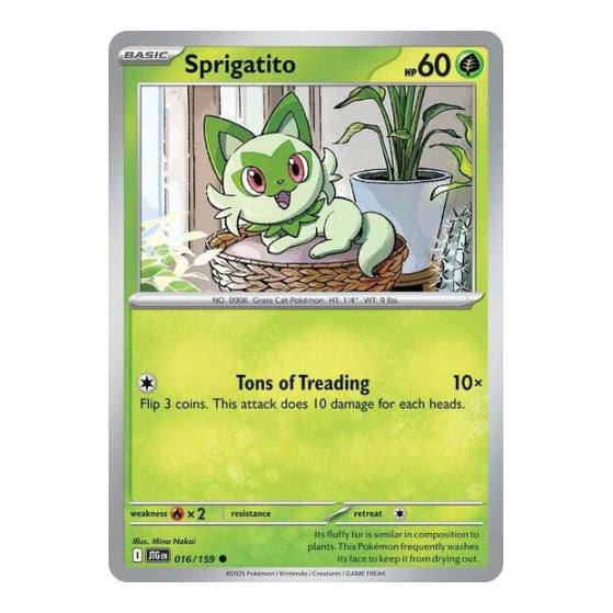 Sprigatito (JTG) #016/159 Common (Near Mint) SV09: Journey Together Pokemon: 2025